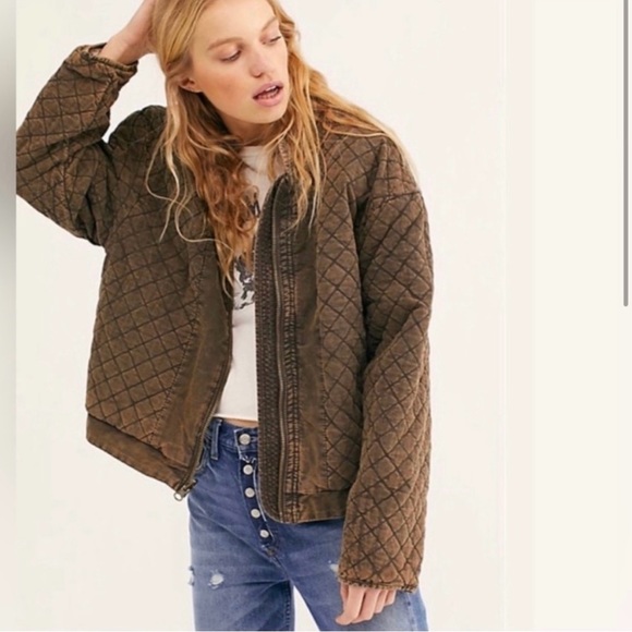 Free People Multicolor Patterned Bomber Jacket - Picture 3 of 7